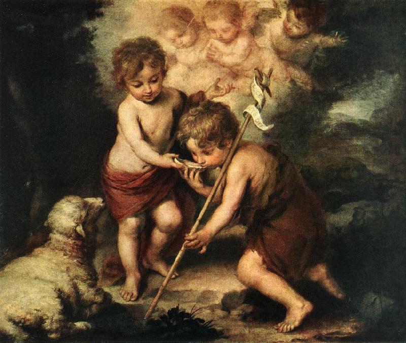 MURILLO, Bartolome Esteban Children with Shell sg Sweden oil painting art